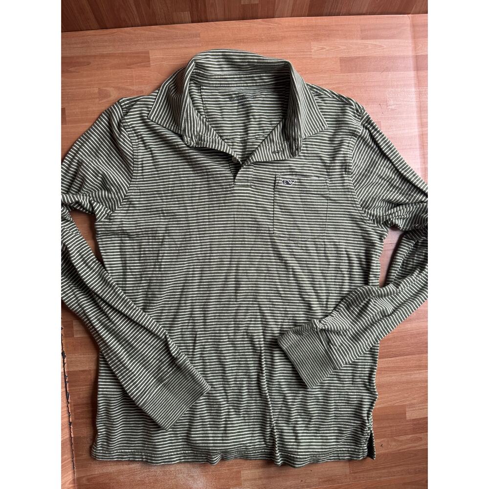 Vineyard Vines striped long sleeve polo size XL